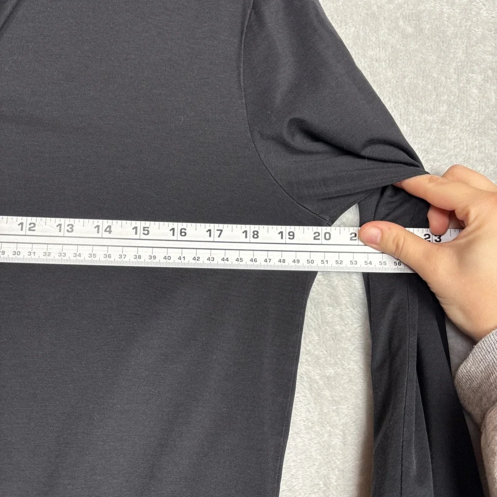 Lululemon The Fundamental Long Sleeve Henley Black Mens Shirt LM3DSJS Athletic - Picture 3 of 5